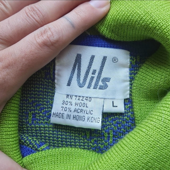 NWT Vintage NILS Skiware Wool Blend Sweater - Picture 3 of 3